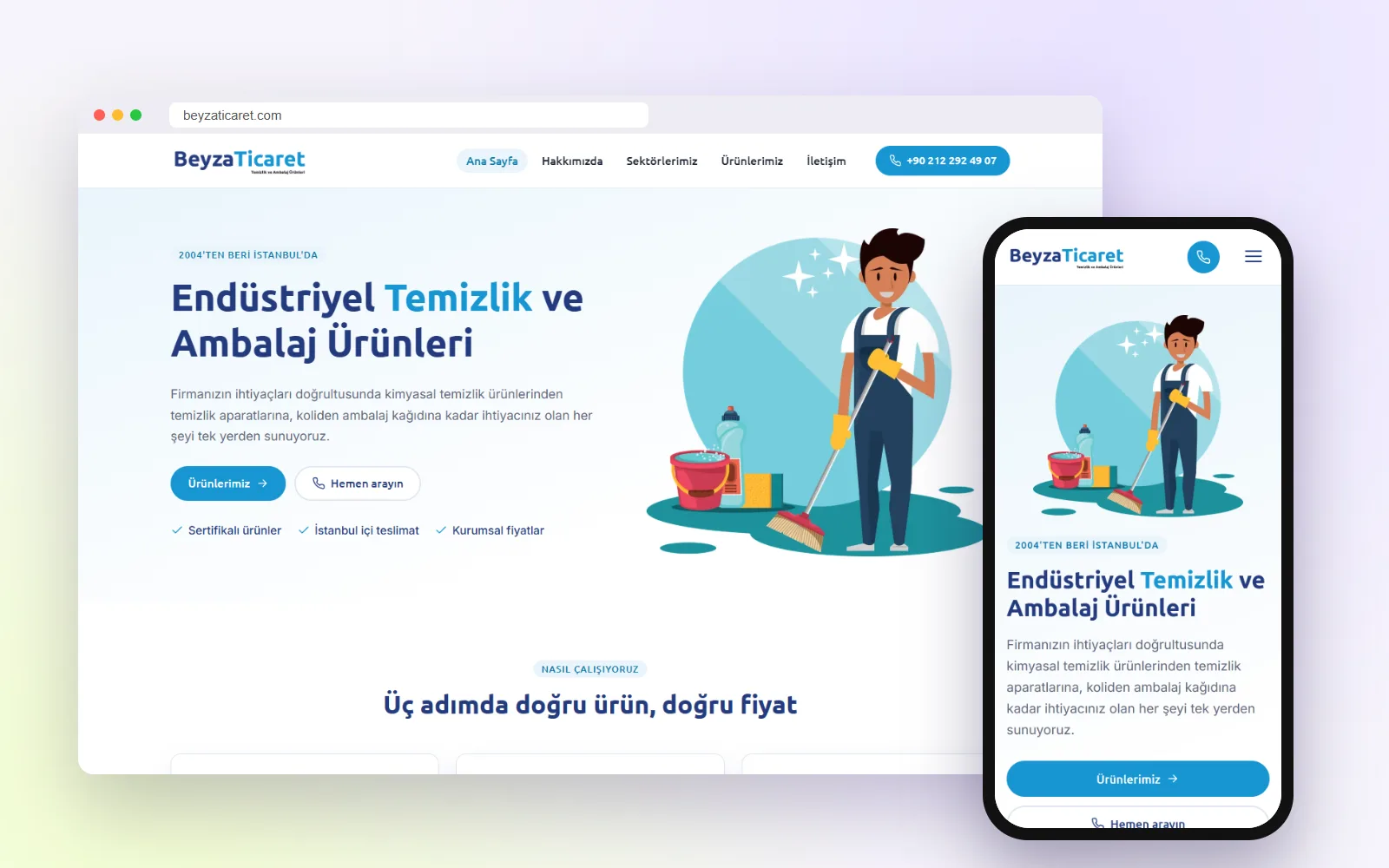 Beyza Ticaret Kurumsal Web Sitesi